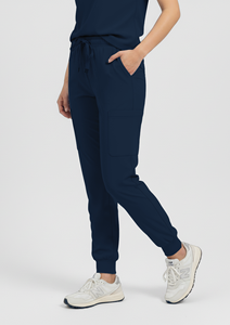 Trendy Jogger Scrub Pant Transpirable Scrubs Uniformes Conjuntos Bordado Logo 280Gsm Mezcla de algodón Hospital Scrubs Uniformes Mayorista - Product Image 6