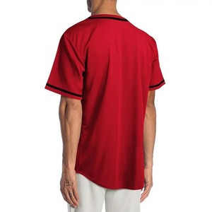 Maillot de softball unisexe rouge, noir et blanc personnalisé avec un design personnalisé, uniforme de sport de softball, maillots de baseball - Product Image 2