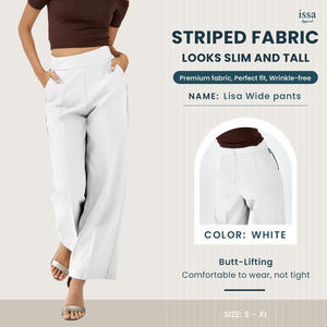 Lisa Women's Elegant Modern Silhouette Aida Premium Pants High Casual Straight Print Quick Dry Breathable Plus Size - Product Image 2