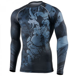 Camiseta de Compresión Rash Guard al por Mayor, Personalizada con Impresión, Manga Larga, Ropa de MMA, Logotipo y Etiqueta Personalizados, Nueva Camiseta Rash Guard - Product Image 3