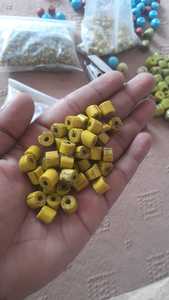 Cuentas de cristal gruesas de temática vintage de aspecto antiguo hechas a medida adecuadas para diseñadores de joyas tribales y nativos - Product Image 4