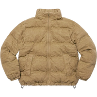 Prêt à expédier coupe ample partout dip dye dégradé imprimé hommes hiver chaud doudoune