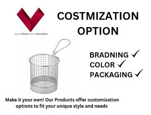 Panier de service en acier inoxydable à mailles à prix abordable, panier à frire en acier inoxydable, panier de service en maille, panier à frire - Product Image 3