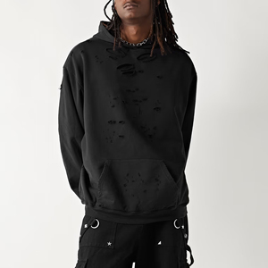 Vente en gros de sweats à capuche dégradés de la meilleure qualité en tissu de haute qualité de taille XL avec col à capuche solide à motif à carreaux pour l'hiver - Product Image 1