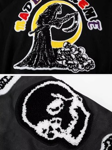 Chaqueta de béisbol personalizada de alta calidad con parches de chenilla de cuero Real cuello alto y botones de moda ODM OEM - Product Image 5