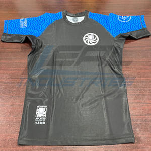 Rashguards MMA personnalisés, impression par sublimation, protection ultaviolette, 240 gsm, compression, grappling, rashguards BJJ, fabriqués au Pakistan - Product Image 1