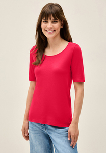 เสื้อยืดแขนสั้นผ้าคอตตอนโพลีเอสเตอร์สำหรับผู้หญิงทรงสลิมฟิตทันสมัยตกแต่งด้วยพู่และพิมพ์ลายเพชรสำหรับฤดูร้อน - Product Image 4