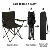Chaise de camping pliable portable, durable, écologique, légère, confortable, capacité de charge de 100 kg, tissu Oxford 600D, parc, plage