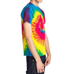 100% algodón estilo de verano logotipo personalizado Tie Dye camiseta hombres Unisex Multi colores suave Tie Dye hombres camiseta para la venta - Product Image 2