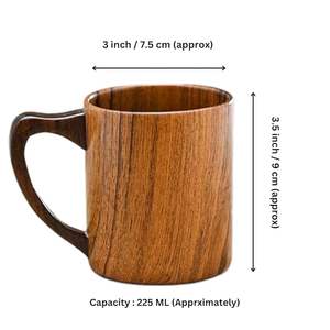 Taza hecha a mano de alta calidad hecha de madera natural con mango de clip de mosquetón para la comodidad de viaje a un precio asequible - Product Image 6