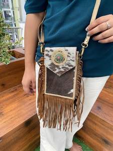 กระเป๋าถือสะพายข้างสำหรับผู้หญิงหนังแท้ตะวันตกของผู้หญิงกระเป๋าหนังแท้ - Product Image 2