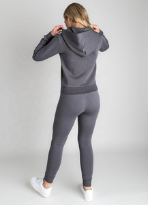 Chándal de Algodón de Alta Calidad para Mujer, Estilo Informal, Ajustado, Bordado, de 2 Piezas, con Logotipo Personalizado, para Invierno - Product Image 2