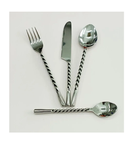 Ensemble de couverts en métal, décoration de fête, nouveau Design, service de couverts en métal poli Antique, exportateur - Product Image 1