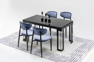 ชุดโต๊ะอาหารสแตนเลสแบบปรับเปลี่ยนได้ ดีไซน์หรูหราทันสมัย เหมาะสำหรับใช้ในบ้าน อพาร์ทเมนต์ โรงแรม และวิลล่า - Product Image 3