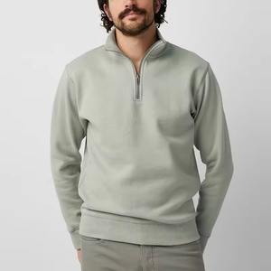Sudadera Casual de Moda Urbana para Hombre con Media Cremallera, Cálida, de Mezcla de Algodón, con Estampado Personalizado, OEM, Ropa de Invierno al por Mayor - Product Image 2