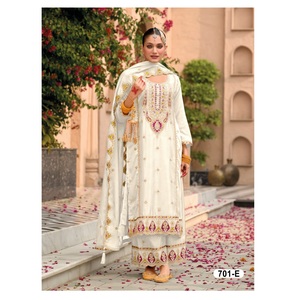 Costume Airtex Chinon pour filles de style moderne avec cordon brodé et fil de séquence de 3mm pour les cadeaux de l'Inde - Product Image 1