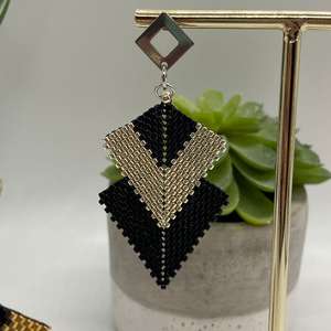 Pendientes bohemios con cuentas y diseño de turquesa, flecos en cascada, regalo de joyería único - Product Image 2