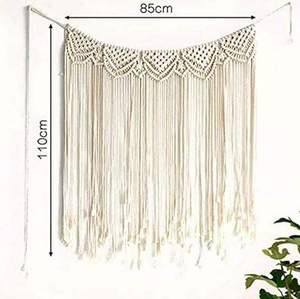 Macramé hecho a mano para colgar en la pared Arco Iris arte decorativo cuerda de alta calidad decoración de fiesta - Product Image 1