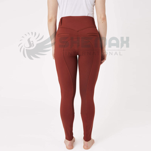 Jodhpurs d'équitation confortables pour femmes avec des genouillères renforcées en tissu extensible, un ajustement sûr et un matériau respirant pour un usage quotidien - Product Image 6