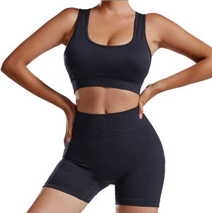 Workout New Arrival Yoga Set <b>Crop</b> <b>Top</b> Long Sleeve Gym Women Workout 3 Pieces Women's Seamless Sexy Gym Fitness Sets - Product Image 1