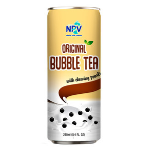 Etiqueta personalizada Bebida Leche Té de burbujas con azúcar moreno y perlas de tapioca Embalaje 250ml Lata de aluminio - Product Image 5