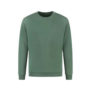 100% coton hommes hiver sweat coupe régulière manches longues col rond pull Designer impression broderie Anti-rétrécissement solide - Product Image 4