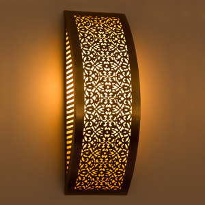 <span class=keywords><strong>Portacandele</strong></span> unico fatto <span class=keywords><strong>a</strong></span> mano con supporto in argento inciso in metallo nero E26 lampade da <span class=keywords><strong>parete</strong></span> con tonalità bianco sporco - Product Image 4