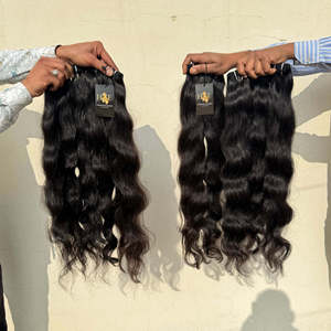 Prix de gros d'usine Cheveux indiens bruts à cuticule alignée Cheveux humains indiens Faisceaux de cheveux bruts cambodgiens en vison avec fermeture à lacet - Product Image 1