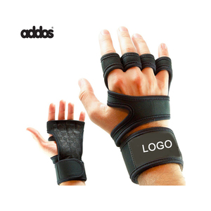 Gants et accessoires de musculation unisexes en cuir robuste personnalisables avec coussinets de préhension pour l'entraînement et l'haltérophilie - Product Image 1