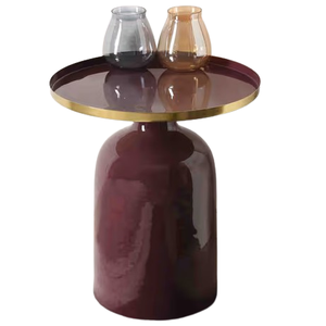 Mesa auxiliar de Metal con acabado de esmalte brillante para sala de Estar, comedor, porche, muebles, mesa auxiliar a un precio asequible - Product Image 1