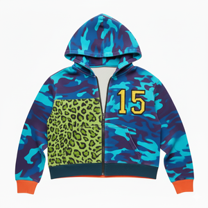 Sweat à capuche en polaire surdimensionné pour homme, poids lourd, lavage à l'acide, streetwear vintage, délavé, fermeture éclair, logo brodé personnalisé, OEMODM privé - Product Image 4