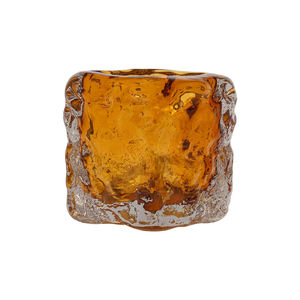 Jarrón Decorativo de Vidrio Artístico Bicolor Ámbar para Decoración del Hogar, Estilo de Mesa y Exhibición Elegante de Flores - Product Image 4