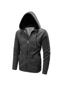 Sudadera con Capucha y Cremallera Completa Unisex con Logotipo de Diseño Personalizado, Sudadera con Capucha y Cremallera Completa al por Mayor, Fabricante de Sudaderas Básicas de Algodón Combinado - Product Image 3