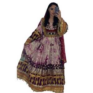 Robes maxi pour femmes afghanes Kuchi traditionnelles, broderies vintage de haute qualité à 100%, vente en gros, quantité en vrac - Product Image 1