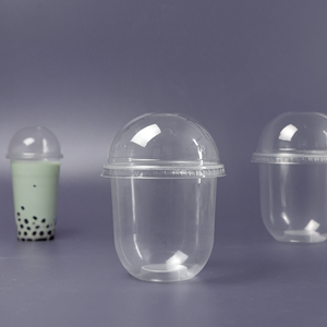 Venta al por mayor vasos de plástico transparente desechables 16/20/24oz tazas de té de la leche de pared simple con tapas para bebidas frías tazas PP PET - Product Image 1