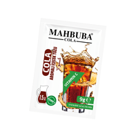 Poudre de boisson rafraîchissante instantanée Mahbuba au goût de cola, pomme, ananas et banane, 9g, boisson fraîche et agréable en bouteille