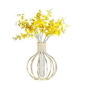 Vase à fleurs en métal fait à la main couleur or finition de revêtement élégant Design de texture moderne pour la décoration de la maison - Product Image 3