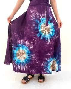 Jupe longue décontractée pour femme en viscose 100% de haute qualité, imprimé soleil, style ethnique, douce, écologique et respirante, idéale pour la plage et l'été - Product Image 2