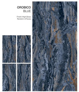 กระเบื้องพอร์ซเลนเคลือบเงา OROBICO BLUE 600x1200 ผิวมันเงา - Product Image 1
