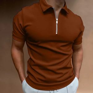 Polo clásico de manga corta para hombre, camisa de polo con botones para golf al aire libre, informal, básico, con botones en la parte delantera, verano, estampado de lona de ajuste Regular - Product Image 3