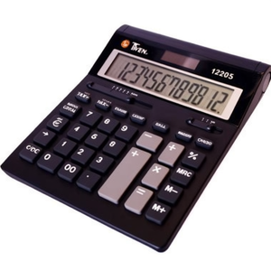 Calculatrice de bureau solaire noire 162 x 212 x 42 mm TWEN 1220 S - Product Image 2