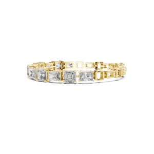 Bracelet tennis en moissanite taille radiant 13,44 TCW, en argent sterling 925 plaqué rhodium, bijoux de luxe pour mariée, 6,5 pouces - Product Image 5
