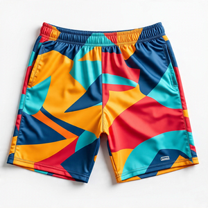 Pantalones cortos deportivos de verano OEM de alta calidad para hombre, sublimación personalizada impresa con patrón sólido y pantalones cortos para correr con bolsillo - Product Image 2