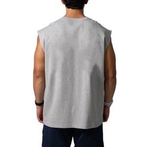 Camiseta sin mangas para hombre, ropa deportiva, estilo gimnasio, verano, corte stringer, chaleco con aberturas, para entrenamiento, correr, cuello redondo, largo, oversize - Product Image 3