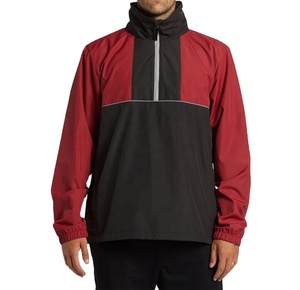 Chaqueta Cortavientos Deportiva Informal Transpirable al por Mayor, Chaqueta Impermeable con Bloques de Color para Exteriores, Talla Grande, Cierre de Cremallera - Product Image 3