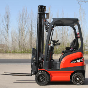 Chariot élévateur électrique compact à quatre roues Mini 1,6 tonne de capacité Fourche à ciseaux Extension Petit rayon de braquage - Product Image 1