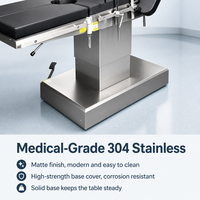 Table d'opération électrique CH T200 à quatre commandes avec plateau transparent aux rayons X pour salle de chirurgie hospitalière à arc en C