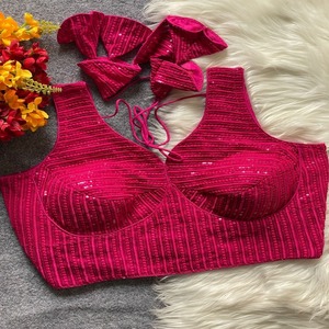 Heavy Beautiful Bollywood Design Fox Georgette con blusa de trabajo de secuencia - Product Image 1