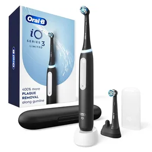 Meilleure vente en gros de brosse à dents électrique Oral B iO Series 3 Limited Edition avec 2 têtes de brosse, nettoyage ultime, soin doux, pression