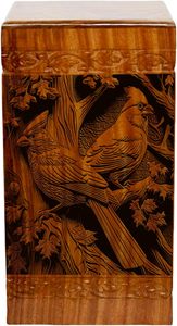 Urne funéraire en bois Cardinal Urne funéraire humaine en bois de grande taille avec personnalisation - Product Image 6
